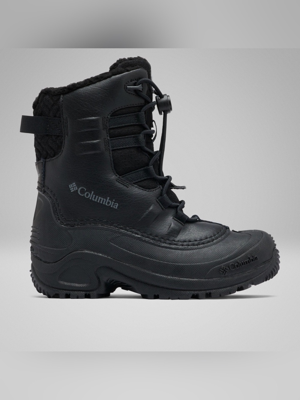 Columbia Kids Black Insulated Winter Boot with Toggle Laces